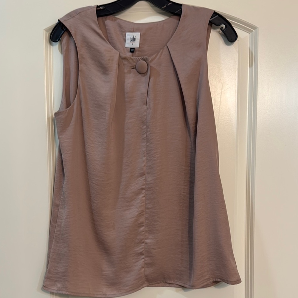 CAbi rose colored  Pleated Blouse